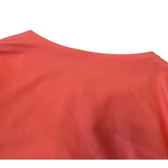 Maaji Cali Sunset Ada Long Sleeve Bikini Top Size Small Reversible Coral Orange - Picture 9 of 10